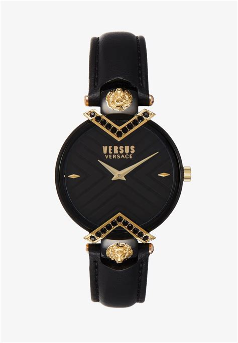 Versus Versace black dial and black strap watch 